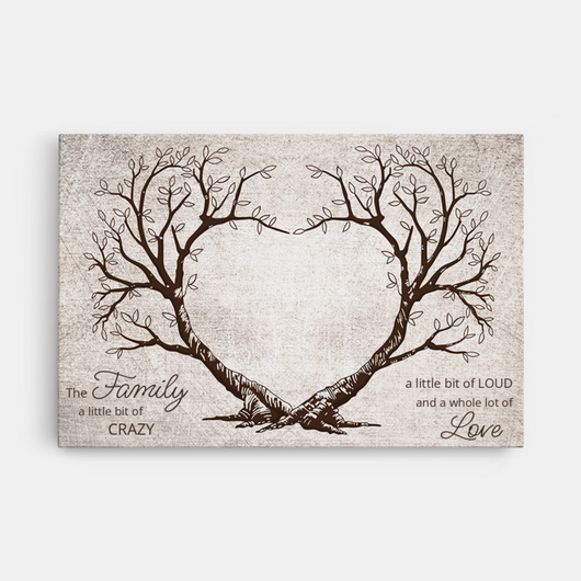 Tree of Names™ personalized family tree name crossword canvas